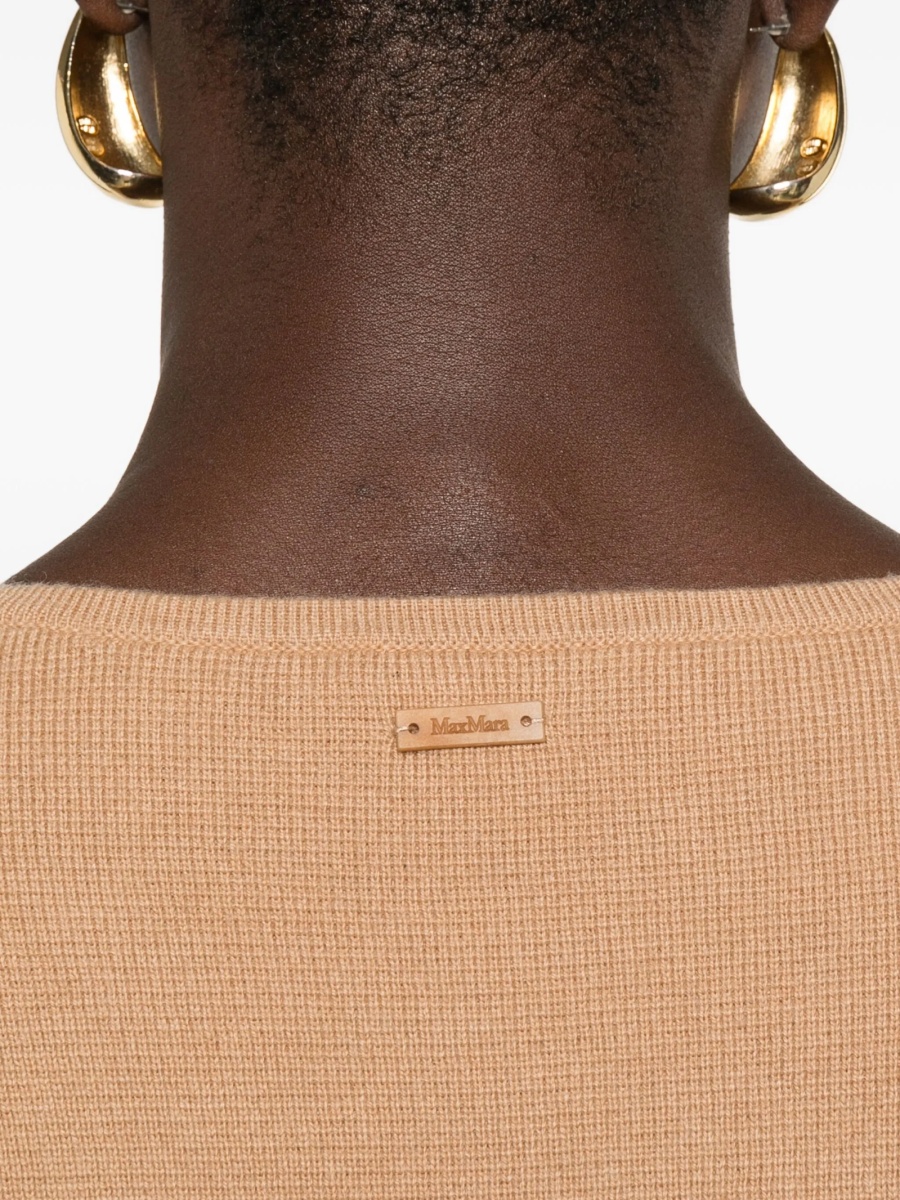 Pulover tricotat Max Mara neutru - Img 5