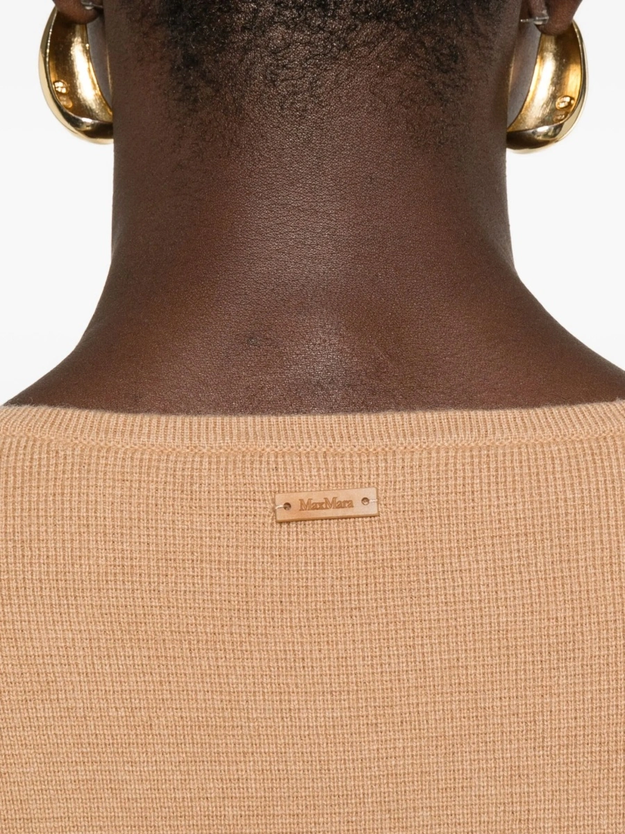 Pulover tricotat Max Mara neutru - Img 5