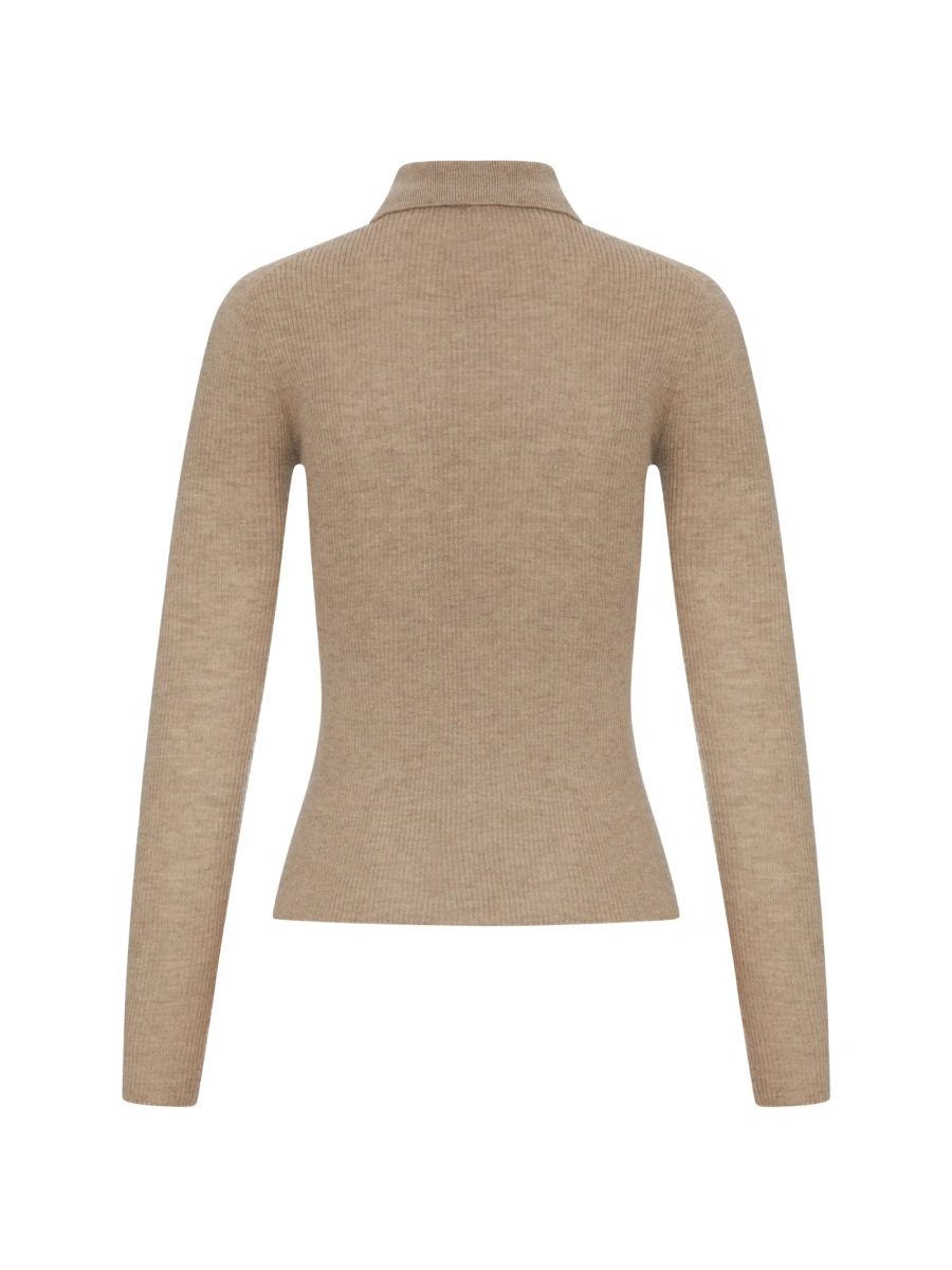 Pulover tricotat Max Mara neutru - Img 2
