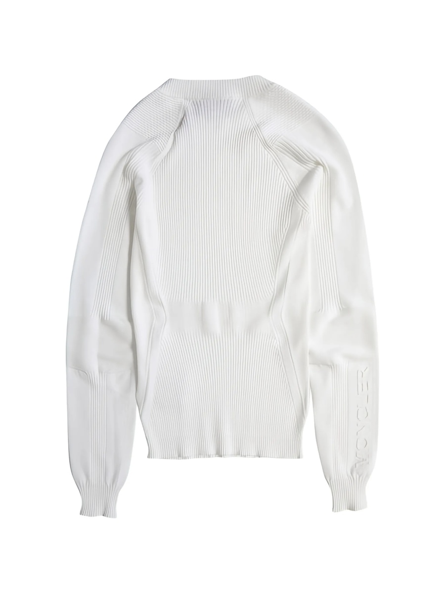 Pulover tricotat Moncler Grenoble neutru - Img 2