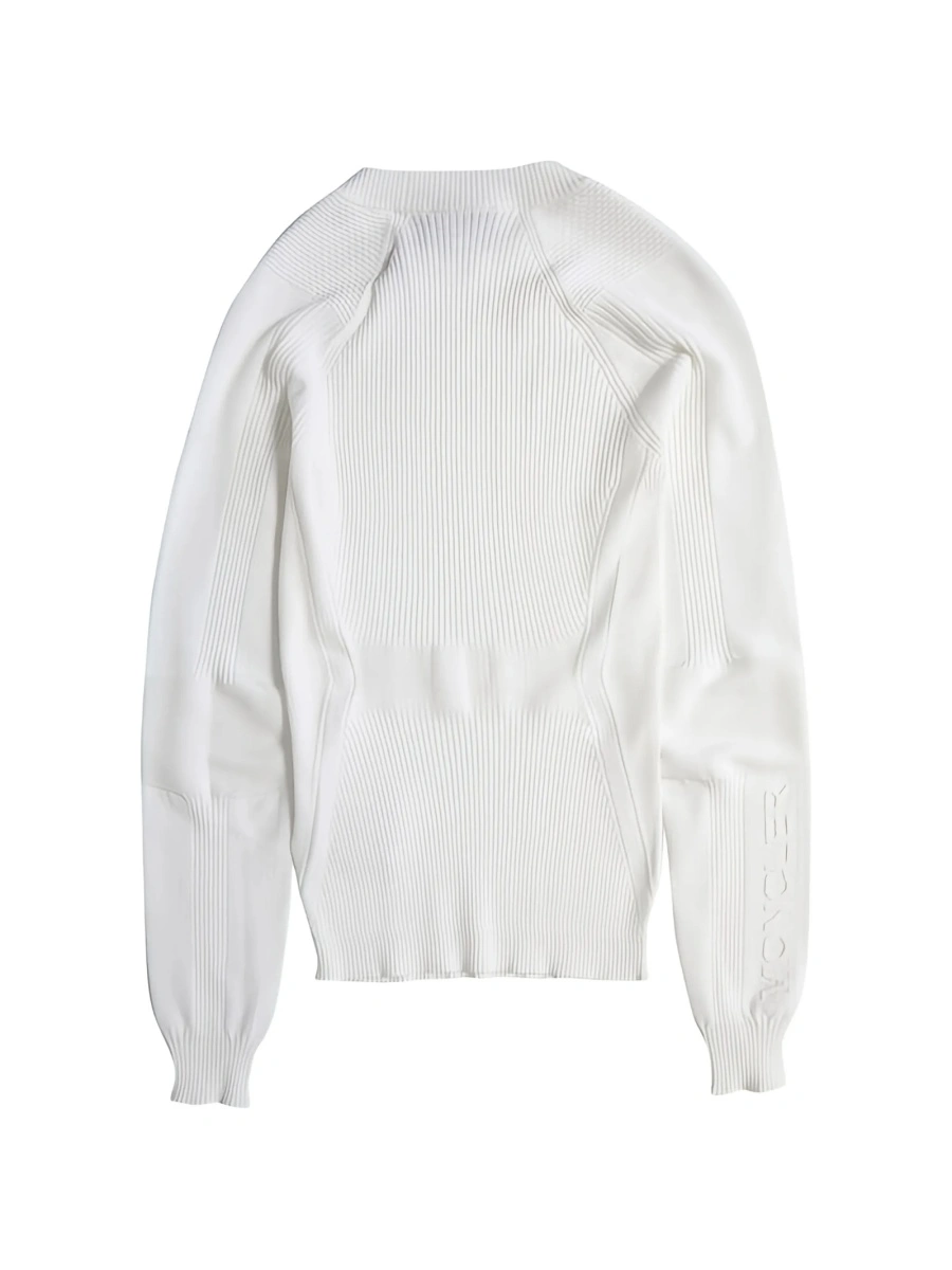 Pulover tricotat Moncler Grenoble neutru - Img 2