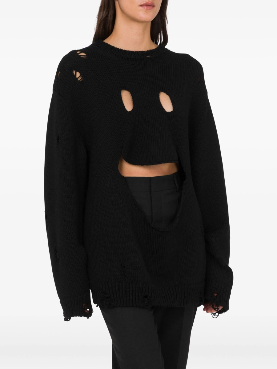 Pulover tricotat Moschino negru - Img 3