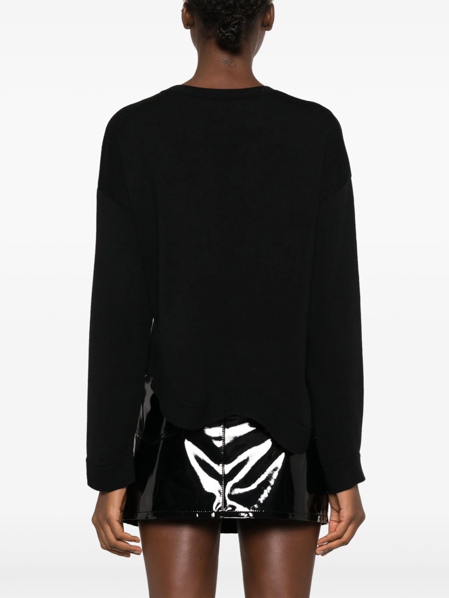 Pulover tricotat Moschino negru - Img 4