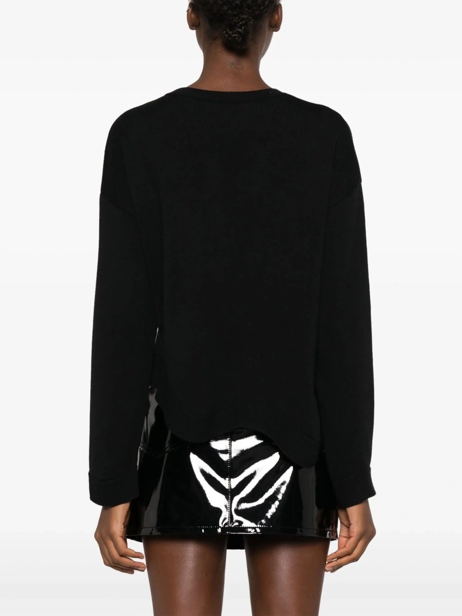 Pulover tricotat Moschino negru - Img 4