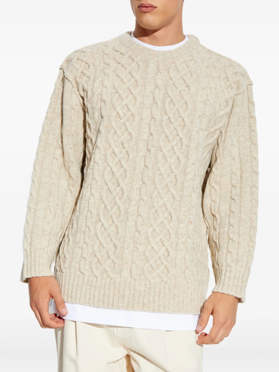 Pulover tricotat Moschino neutru - Img 3