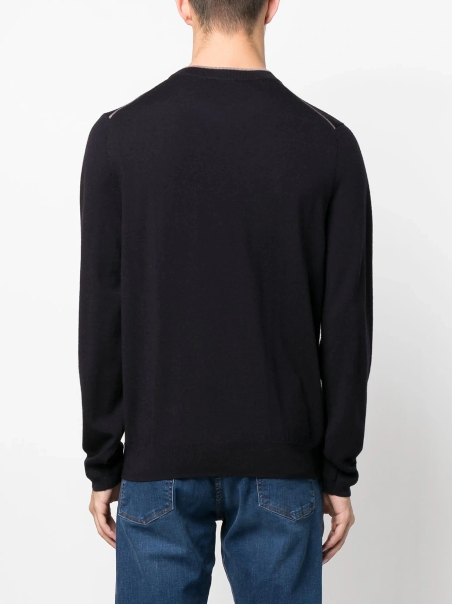 Pulover tricotat Paul Smith albastru - Img 4