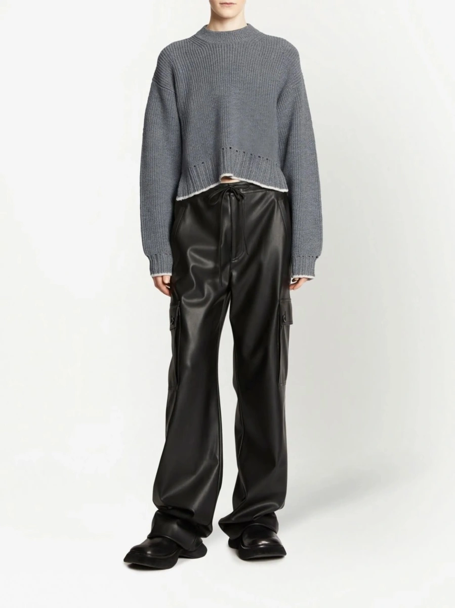 Pulover tricotat PROENZA SCHOULER WHITE LABEL gri - Img 2