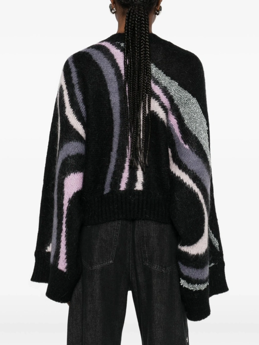 Pulover tricotat PUCCI negru - Img 4
