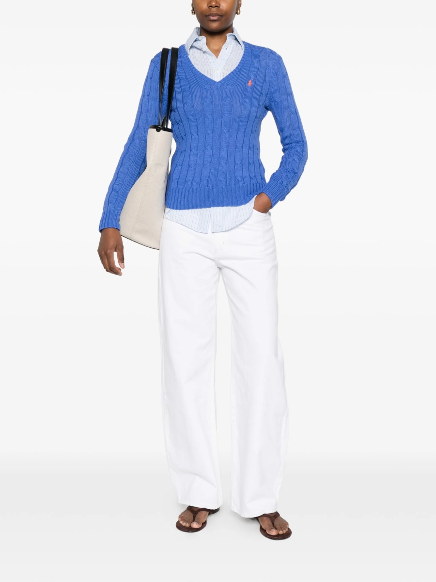 Pulover tricotat Ralph Lauren albastru - Img 3