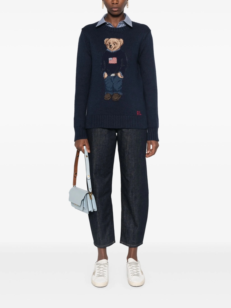 Pulover tricotat Ralph Lauren POLO BEAR albastru - Img 2