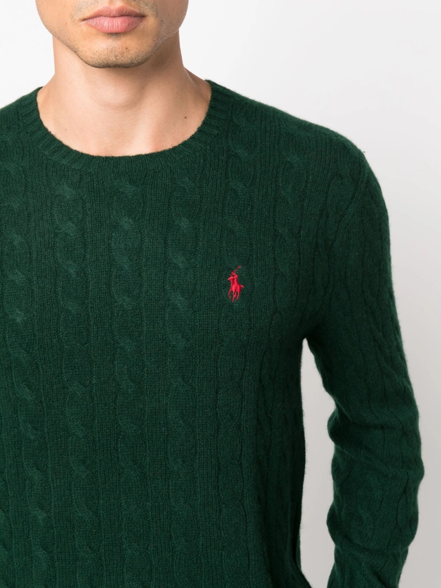 Pulover tricotat Ralph Lauren verde - Img 5