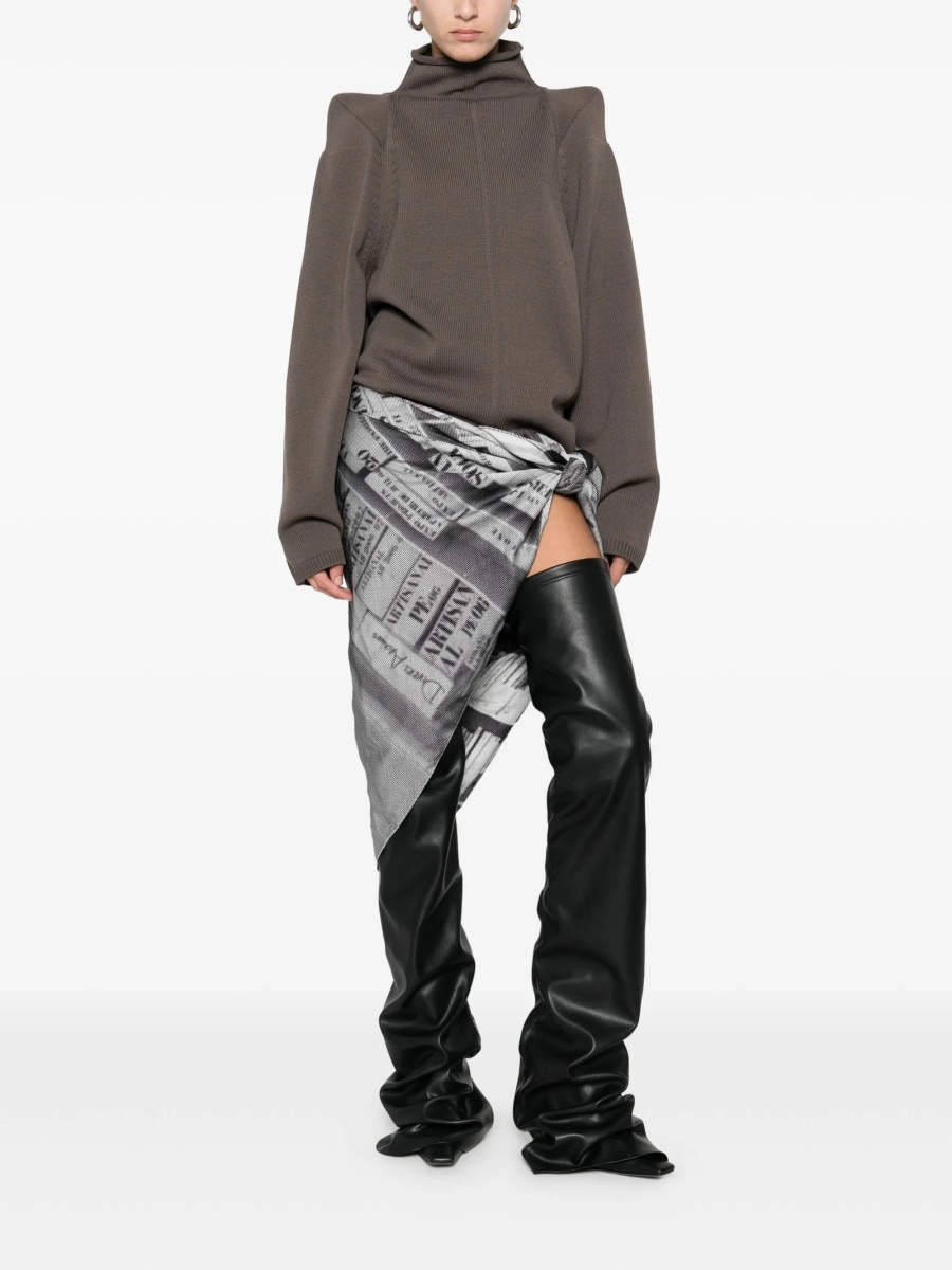 Pulover tricotat Rick Owens maro - Img 2