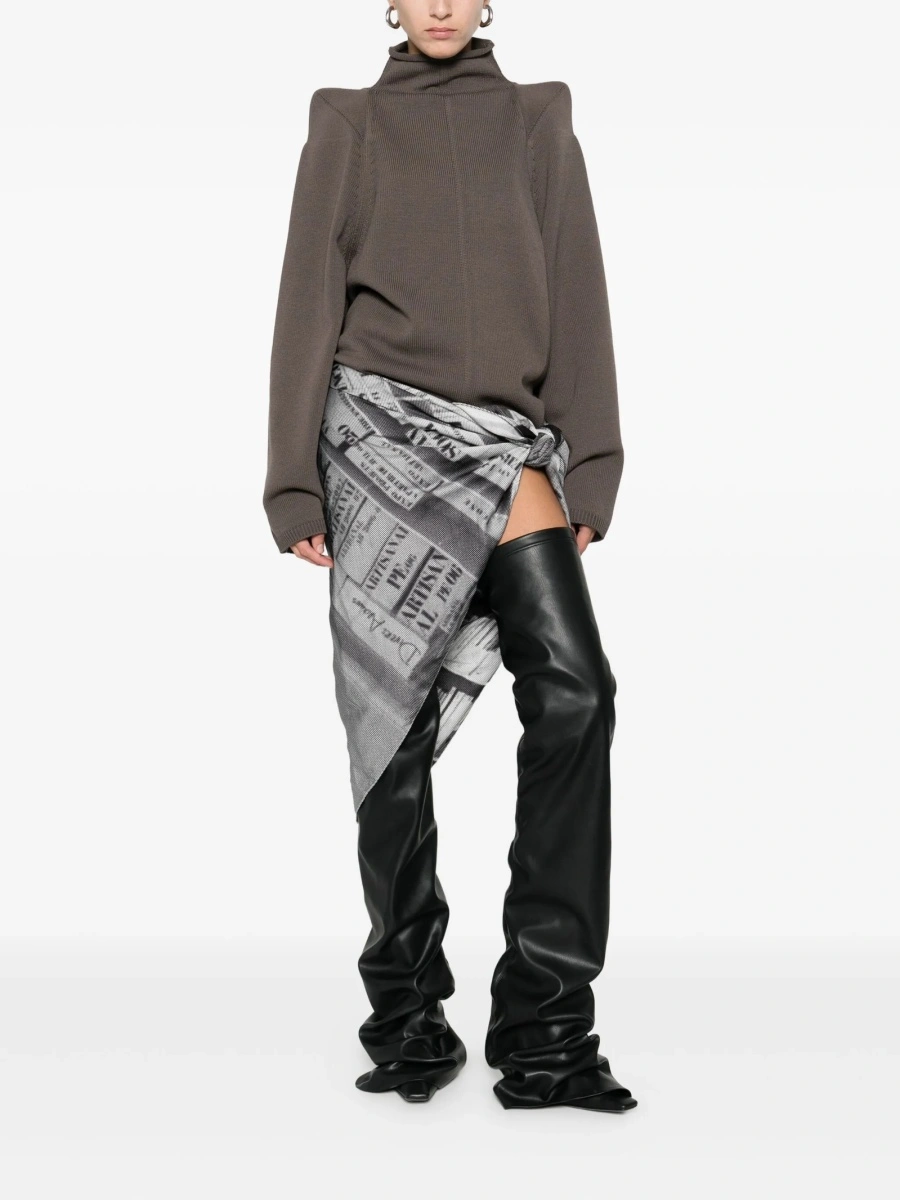 Pulover tricotat Rick Owens maro - Img 2