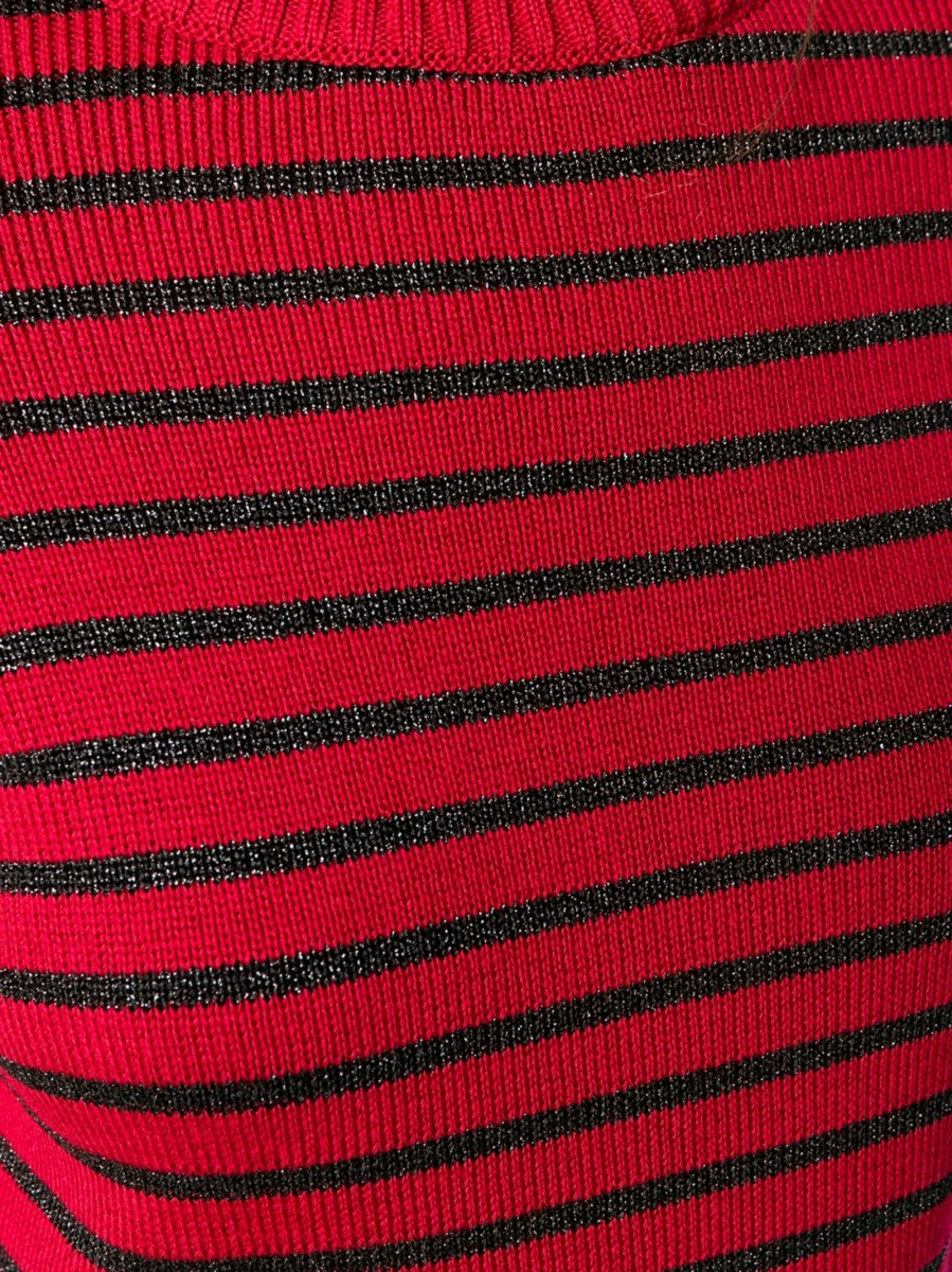Pulover tricotat Saint Laurent rosu - Img 5