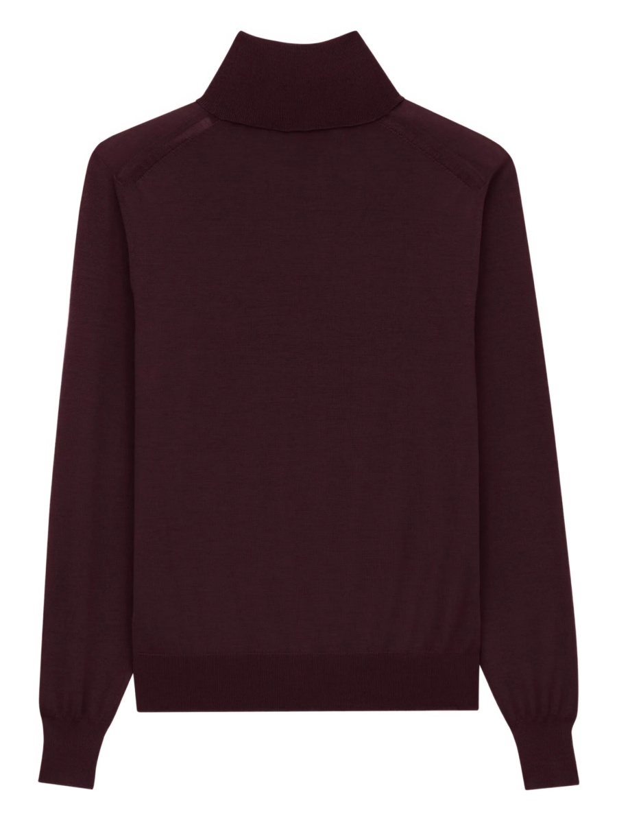 Pulover tricotat Saint Laurent rosu - Img 2