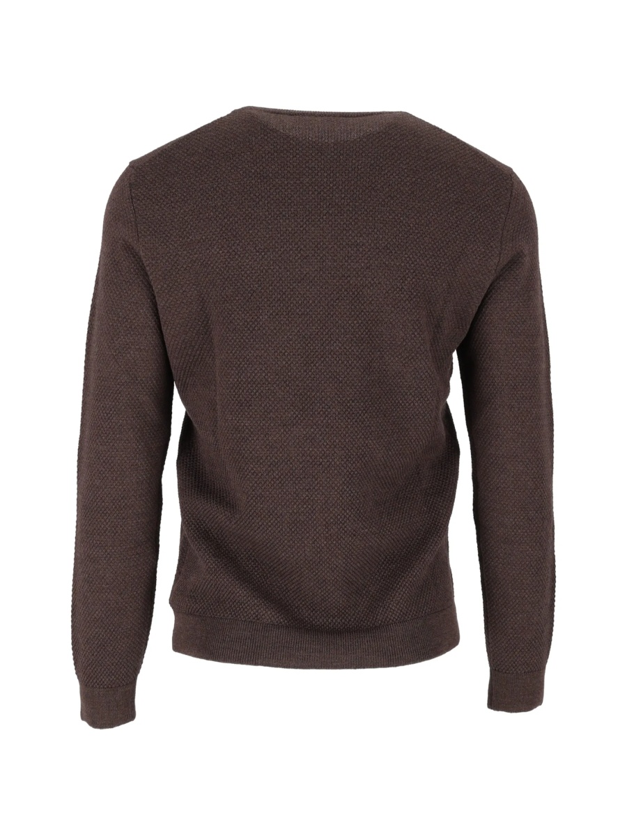 Pulover tricotat SLOWEAR ZANONE maro - Img 2