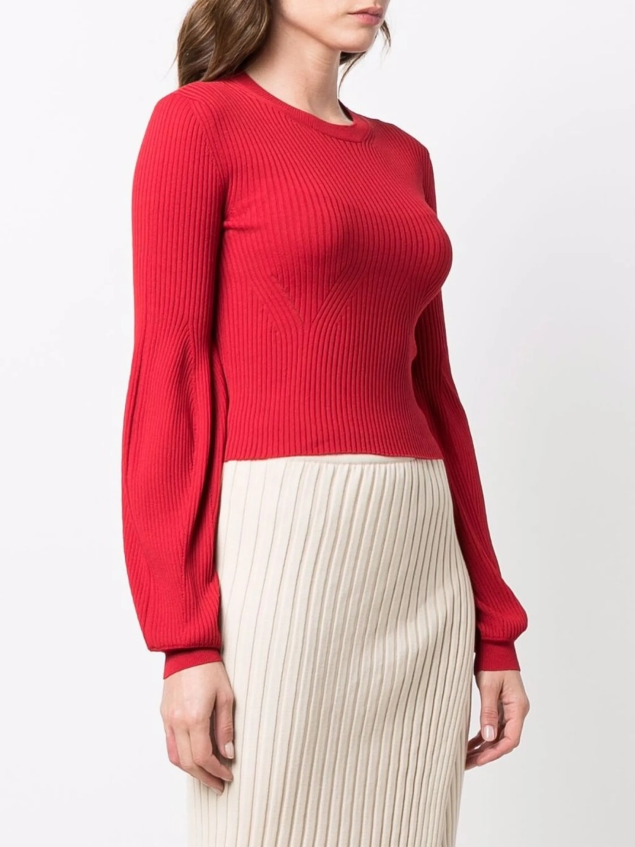 Pulover tricotat Stella McCartney rosu - Img 3