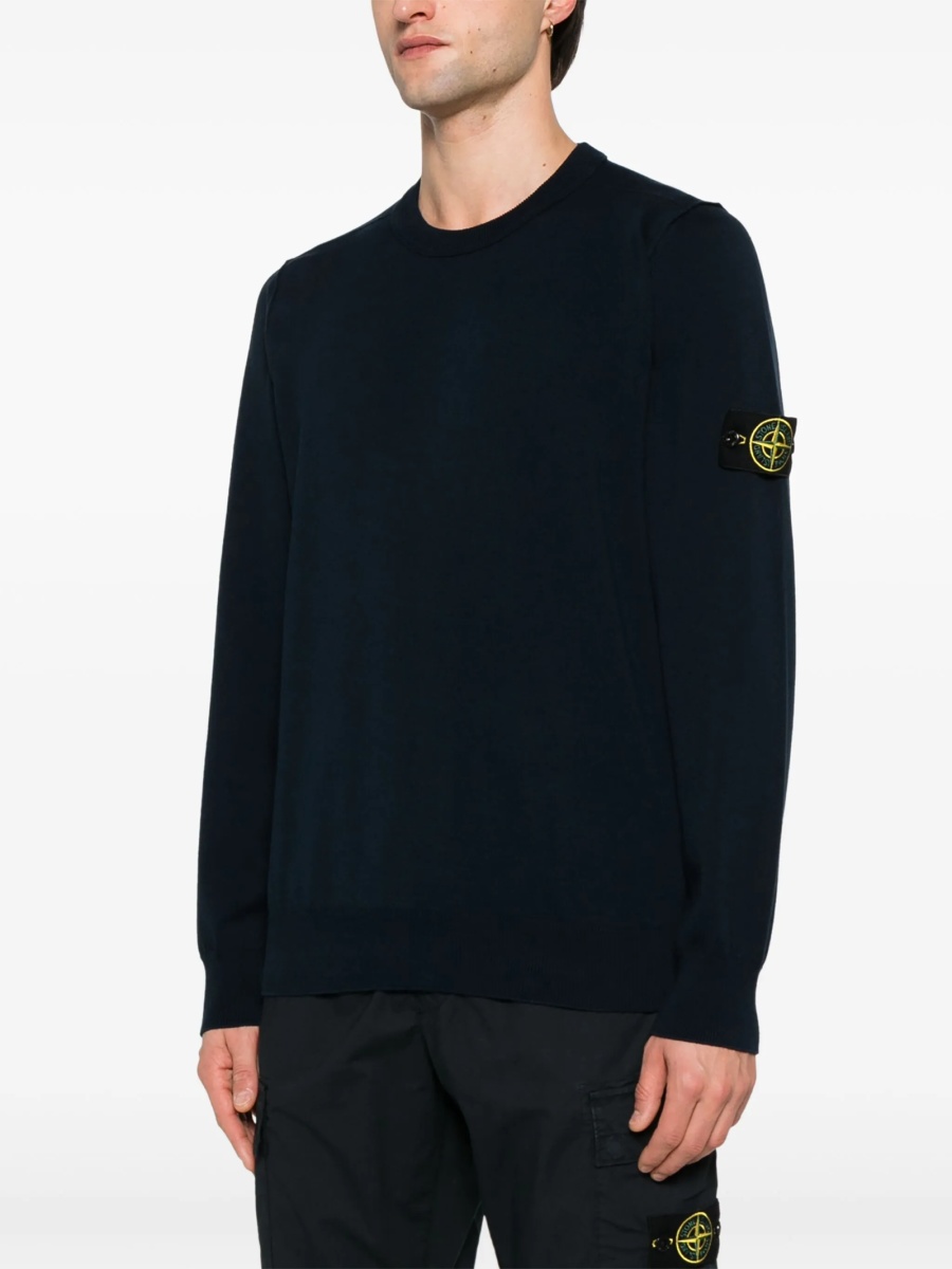 Pulover tricotat Stone Island albastru - Img 3