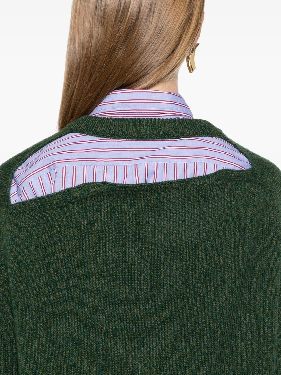 Pulover tricotat Victoria Beckham verde - Img 5