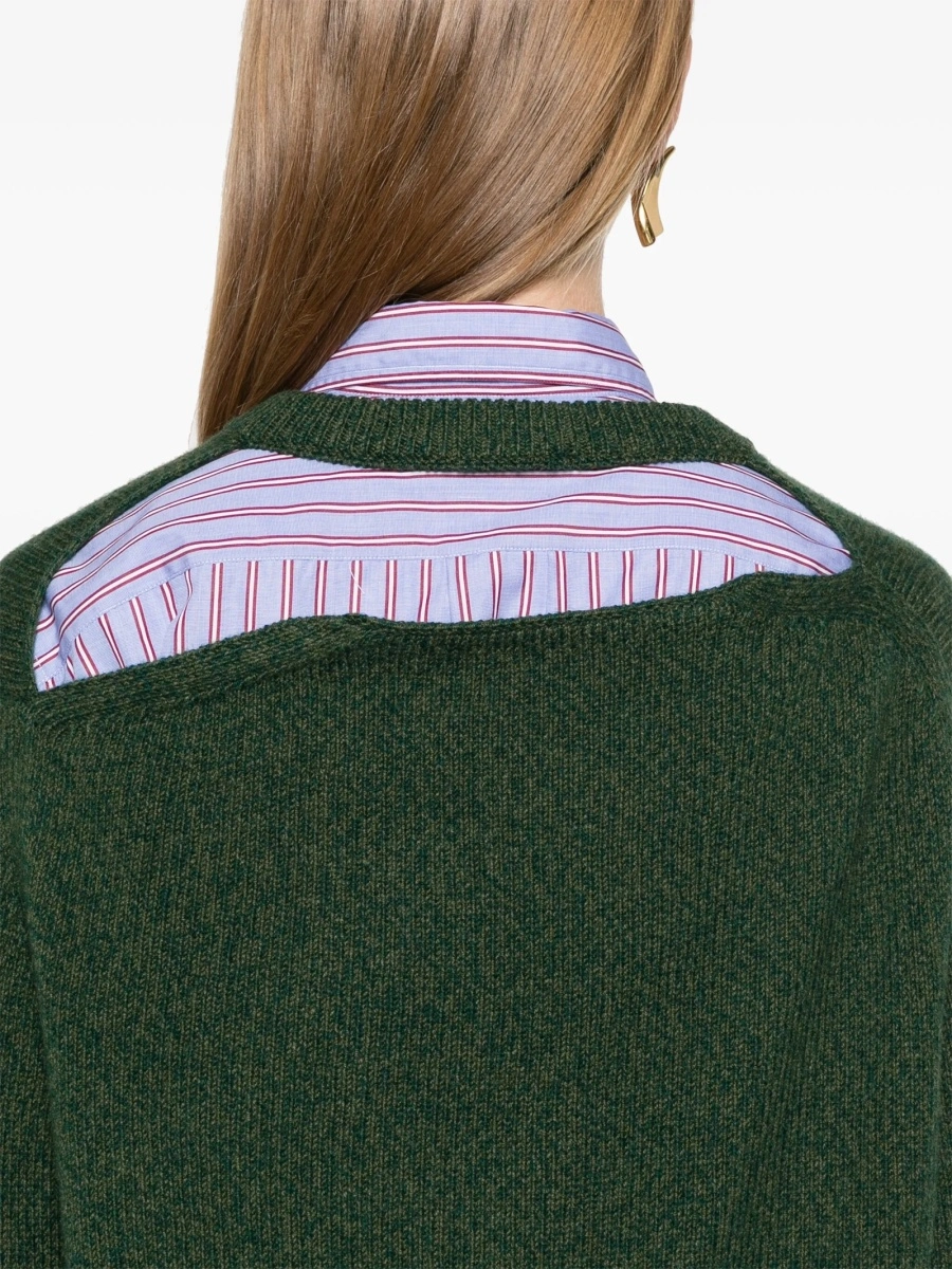 Pulover tricotat Victoria Beckham verde - Img 5