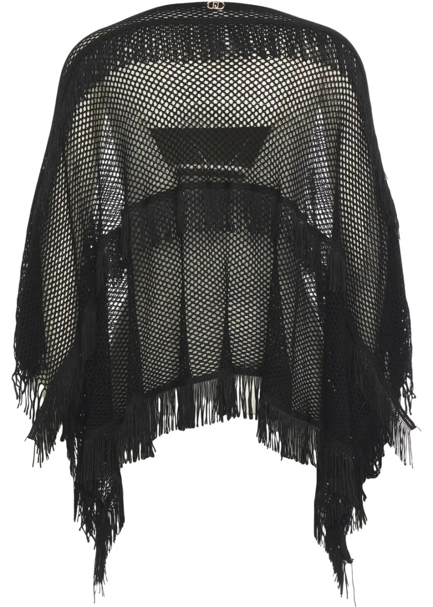 Pulovere Poncho with fringes - Img 3