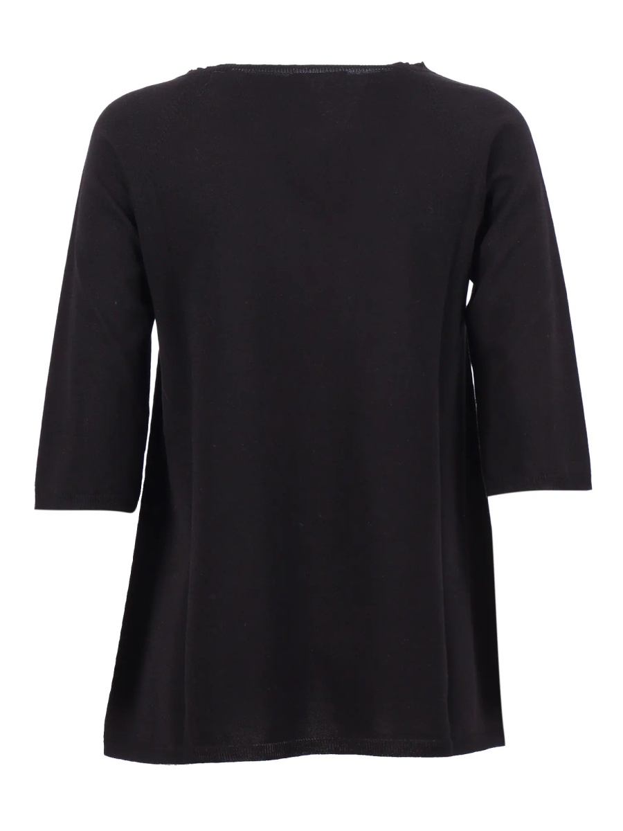 Pulovere Seamless plain-knit crew neck with an A-line silhouette - Img 2