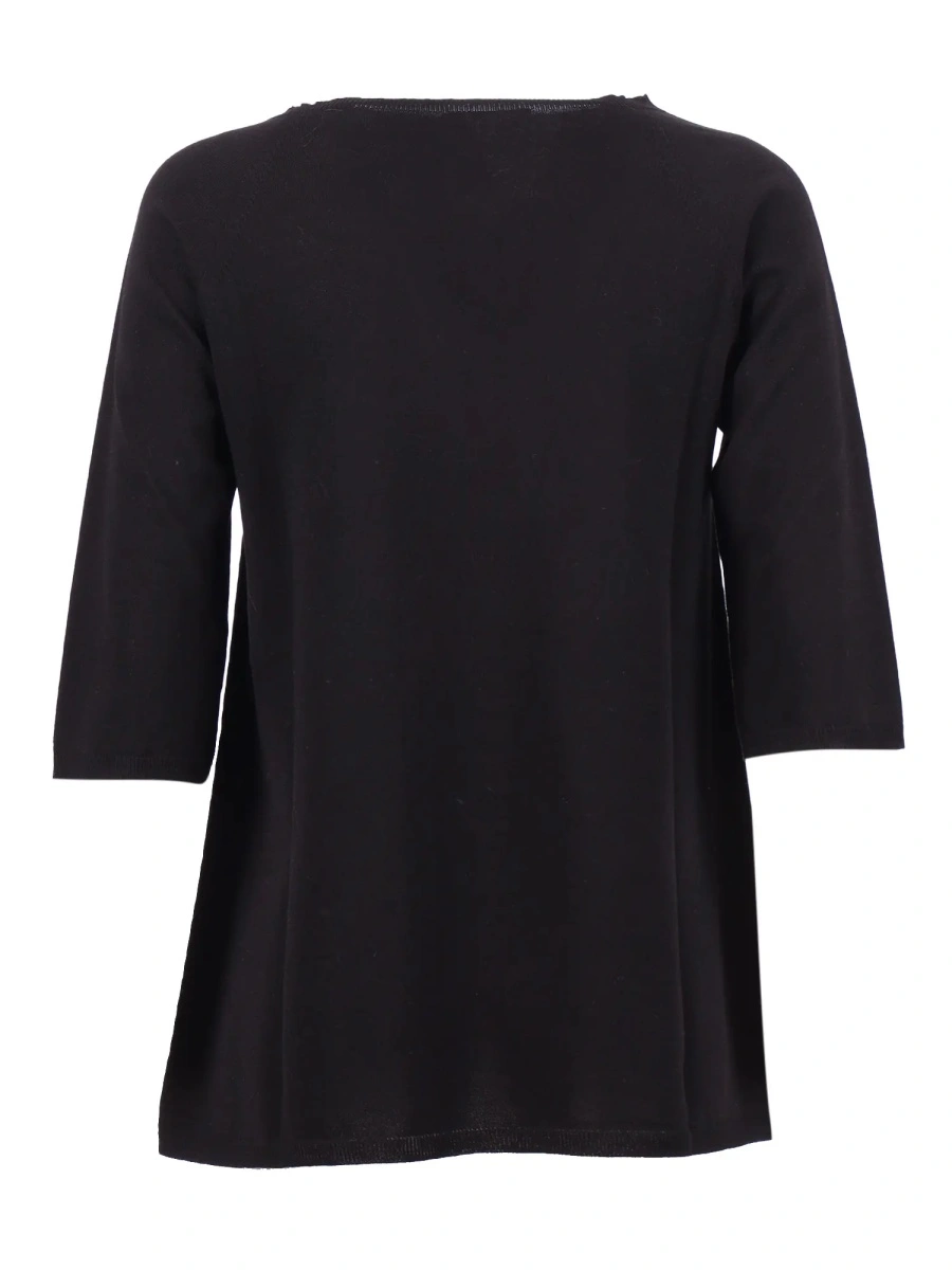 Pulovere Seamless plain-knit crew neck with an A-line silhouette - Img 2