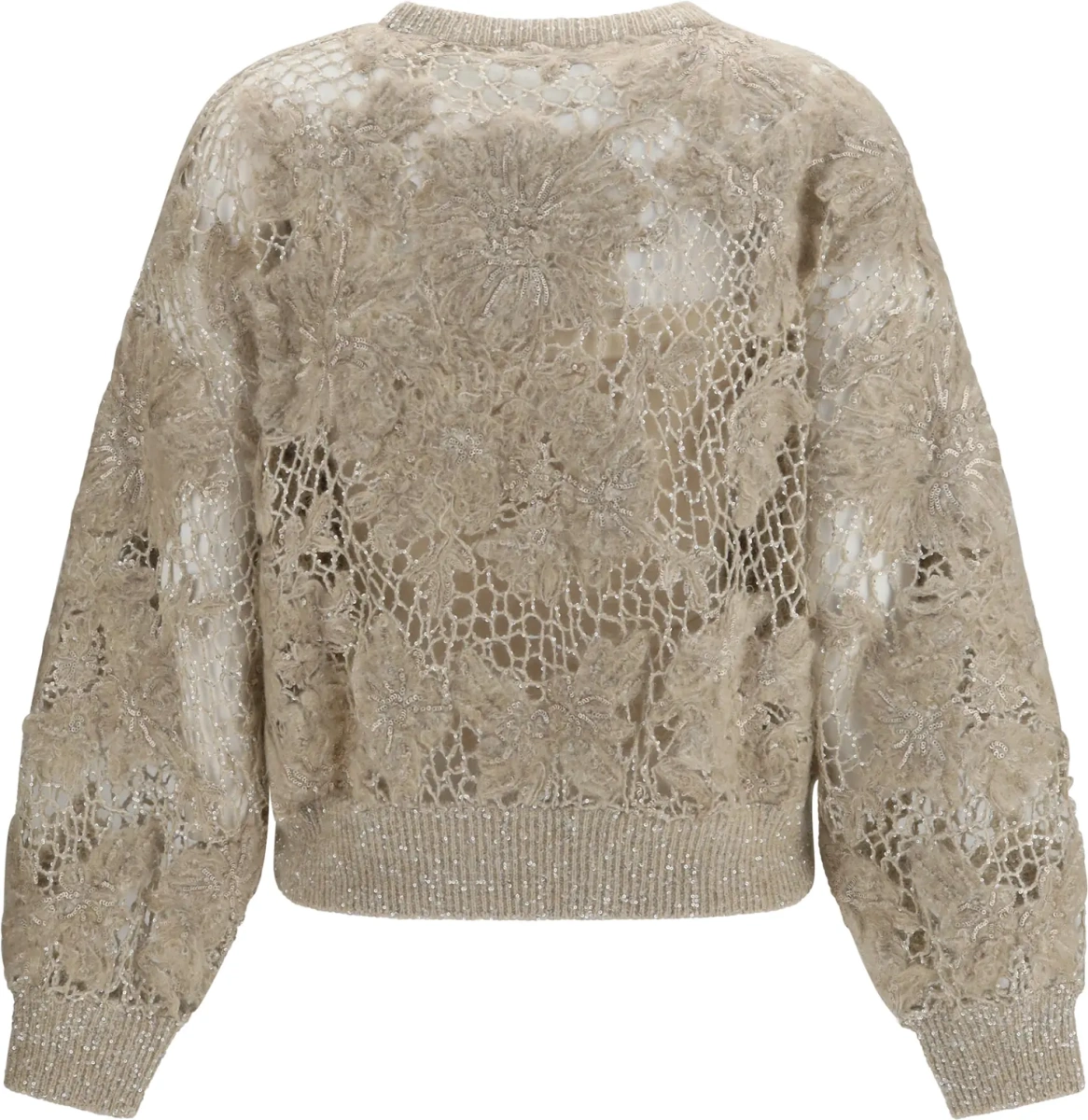 Pulovere Whispering Bloom Embroidery Sparkling mohair and wool Sweatshirt - Img 2