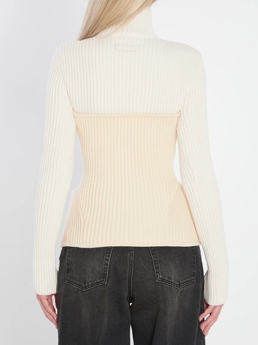 Ribbed Knit Pullover - Img 4