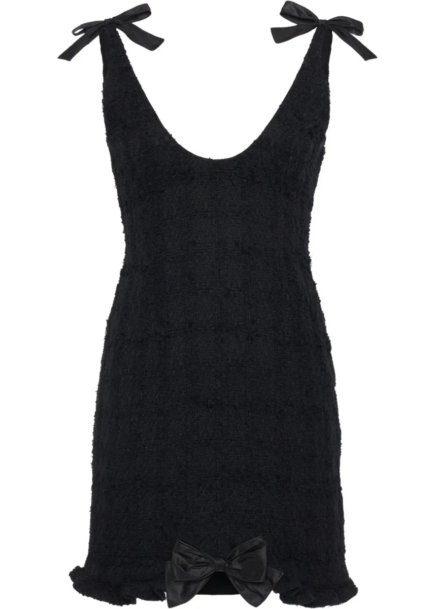 Rochie Alessandra Rich neagra din tweed - Img 6
