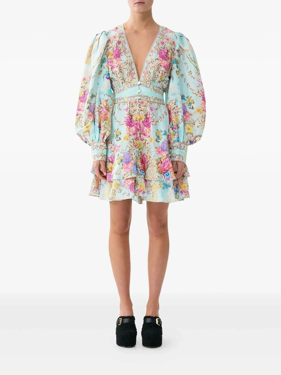 Rochie CAMILLA multicolor din in - Img 4
