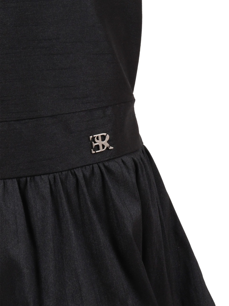 Rochie casual Ermanno Scervino Kids neagra din polyester - Img 4