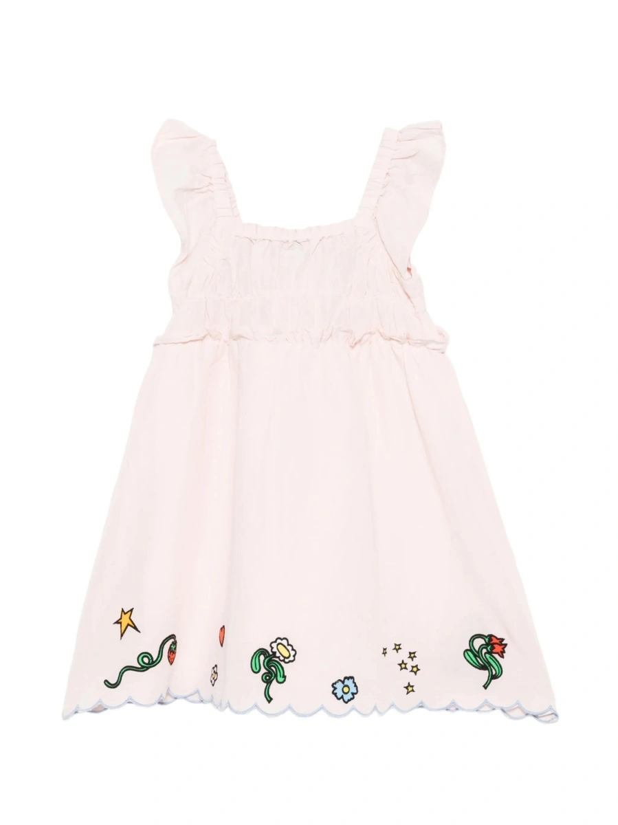 Rochie casual Stella McCartney roz din in si bumbac - Img 2