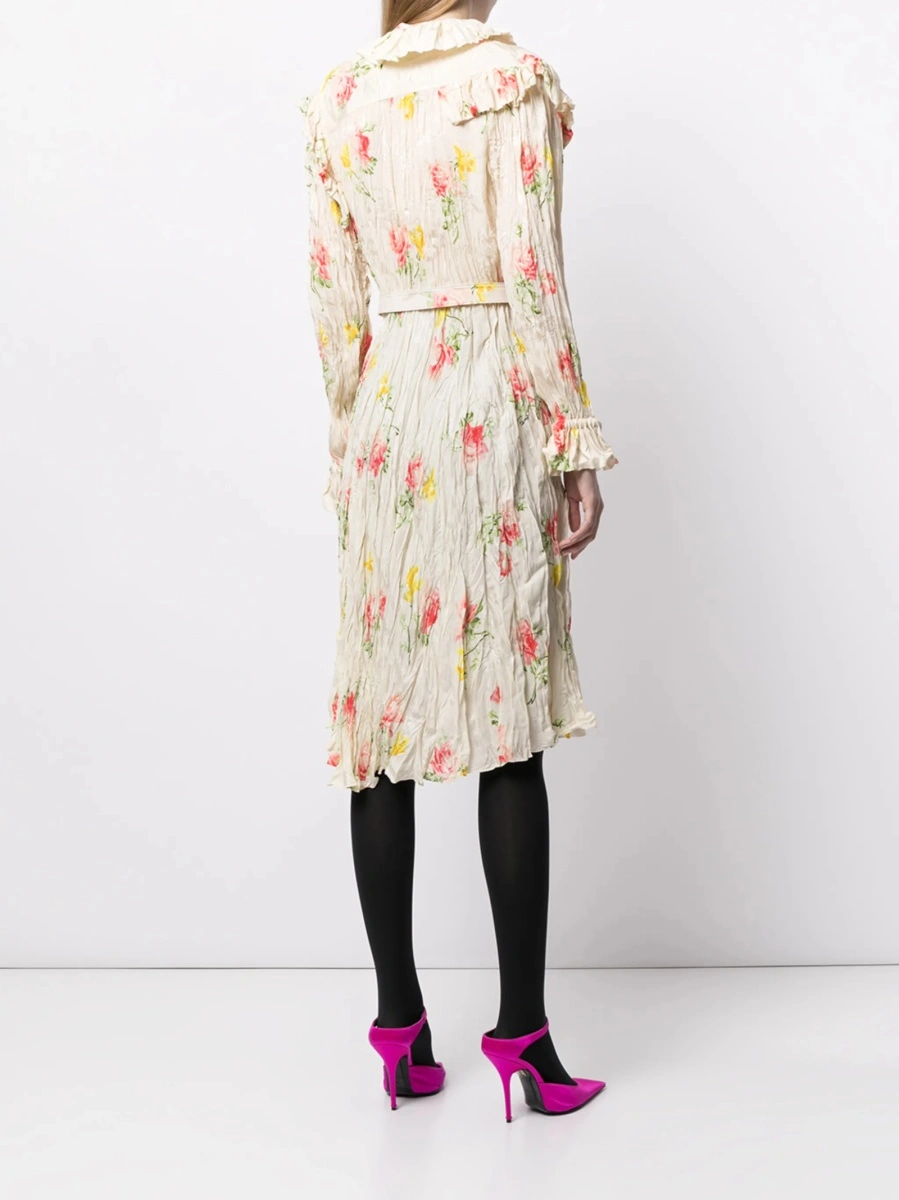 Rochie de ocazie Balenciaga neutra din matase - Img 4