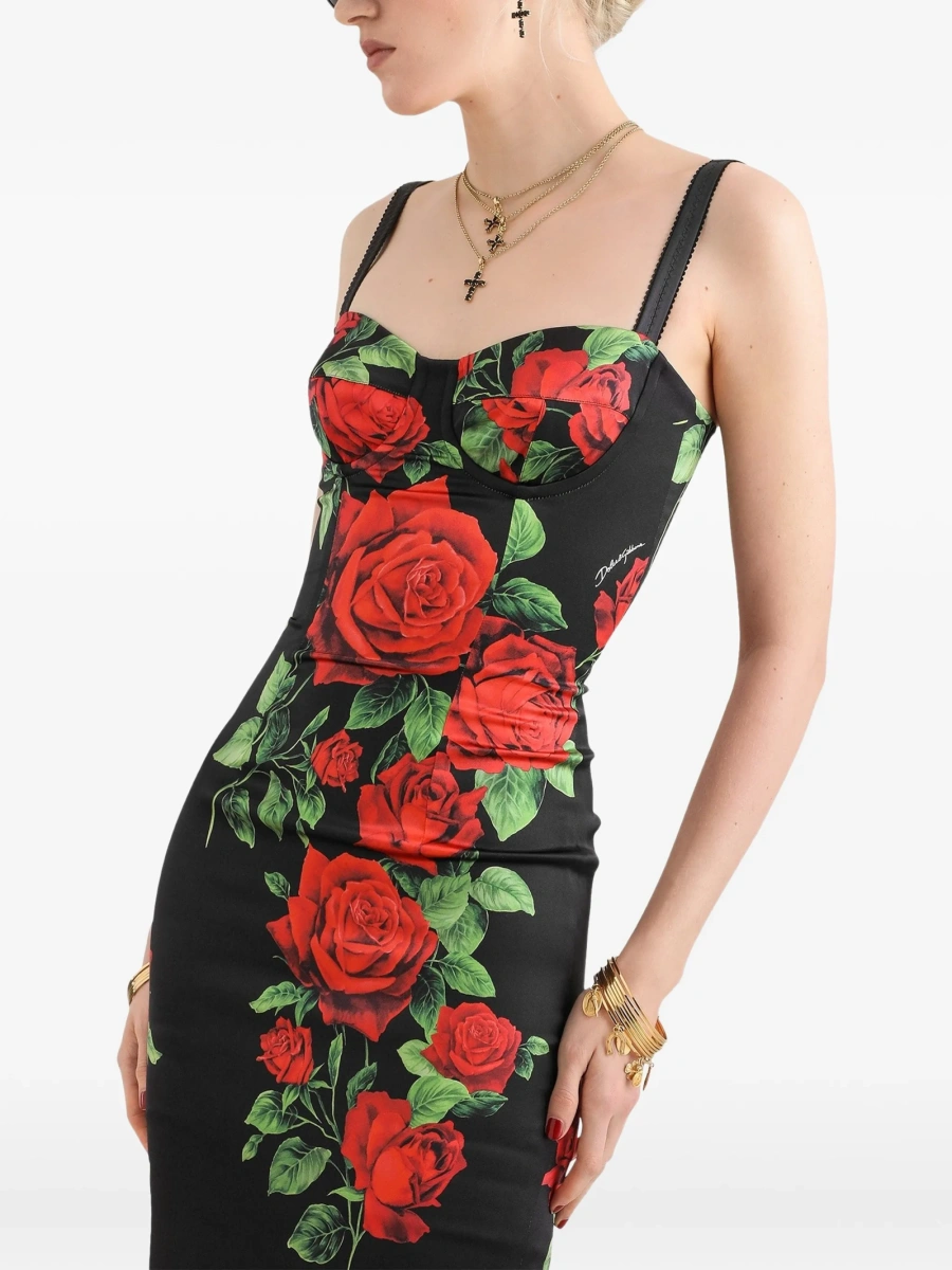 Rochie de ocazie Dolce &amp; Gabbana neagra din elastan si matase - Img 4