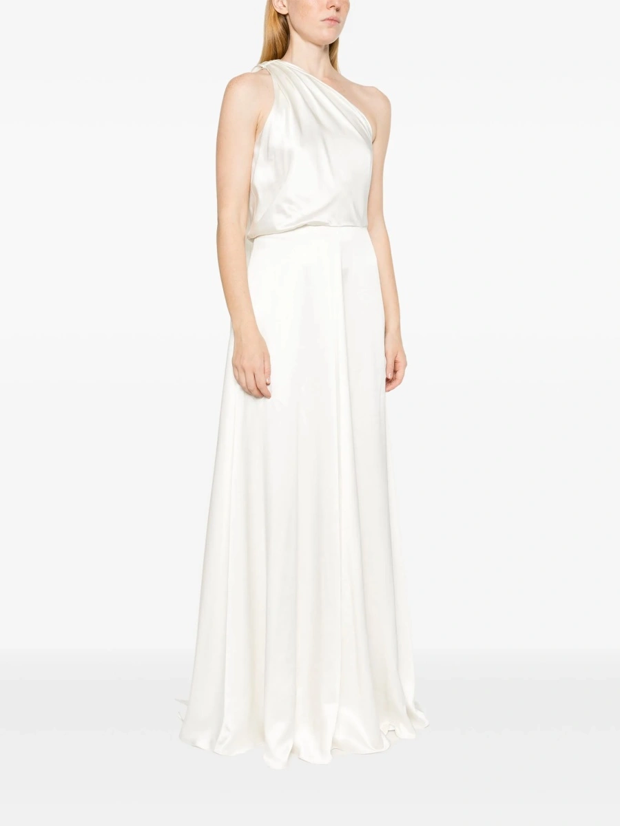 Rochie de ocazie Max Mara alba din matase - Img 3
