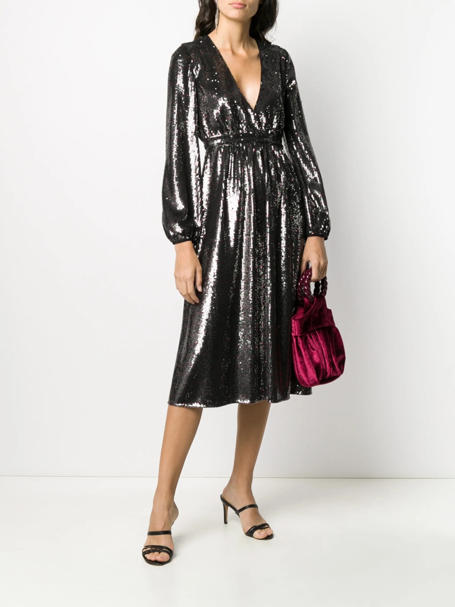 Rochie de ocazie N°21 neagra din polyester si spandex/elastan - Img 2