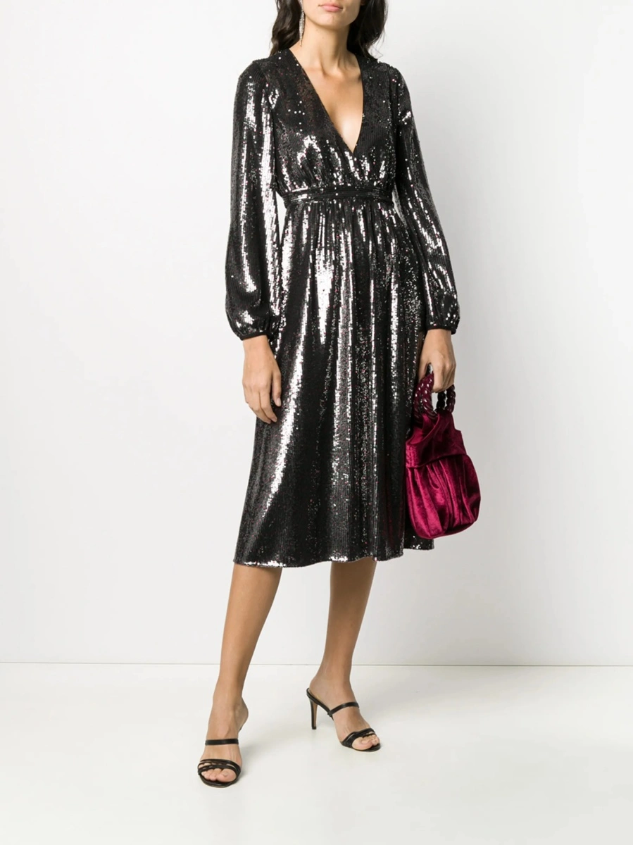 Rochie de ocazie N°21 neagra din polyester si spandex/elastan - Img 2