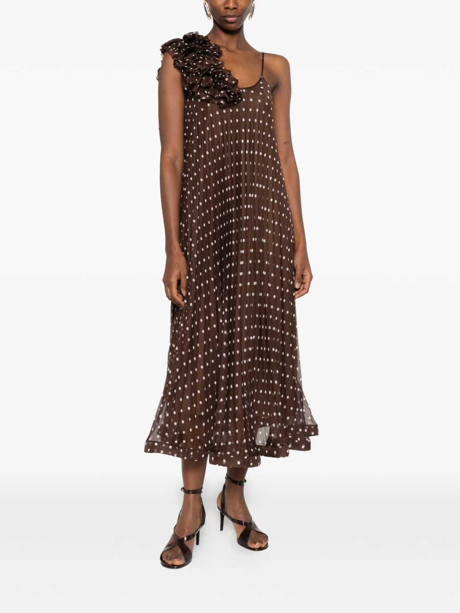 Rochie de ocazie P.A.R.O.S.H. maro din polyester - Img 2