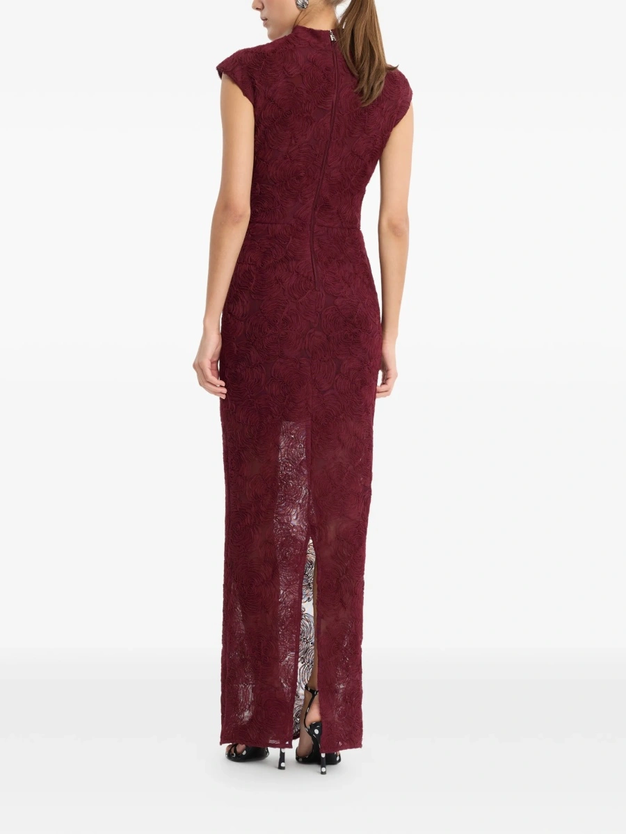 Rochie de seara ROTATE Birger Christensen rosie din elastan si poliester reciclat - Img 2