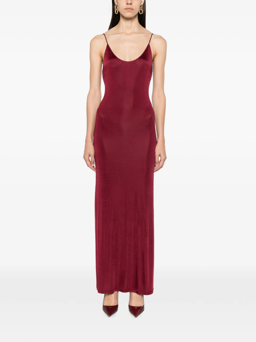 Rochie de seara Saint Laurent rosie din elastan si vascoza - Img 3