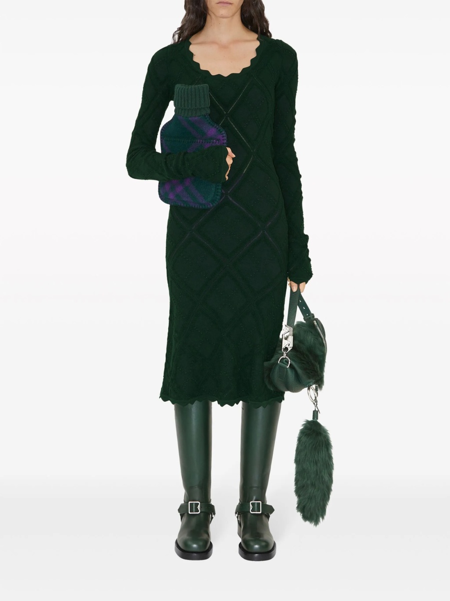 Rochie de zi Burberry verde - Img 2