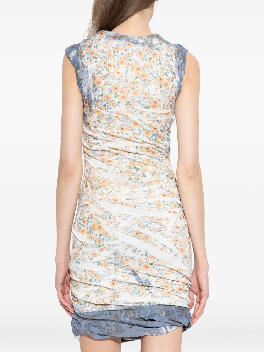 Rochie de zi Diesel alba din elastan si bumbac - Img 4