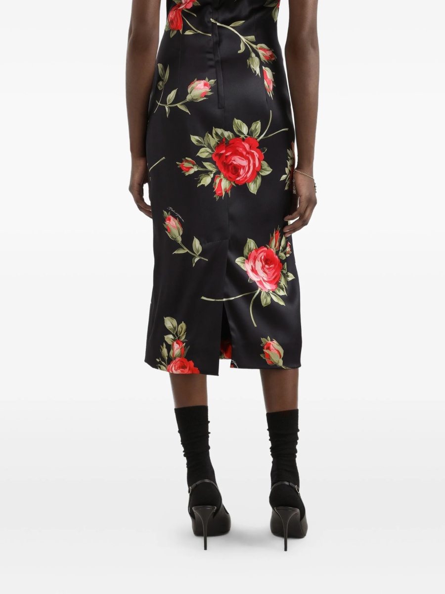 Rochie de zi Dolce &amp; Gabbana neagra din vascoza si elastan - Img 4
