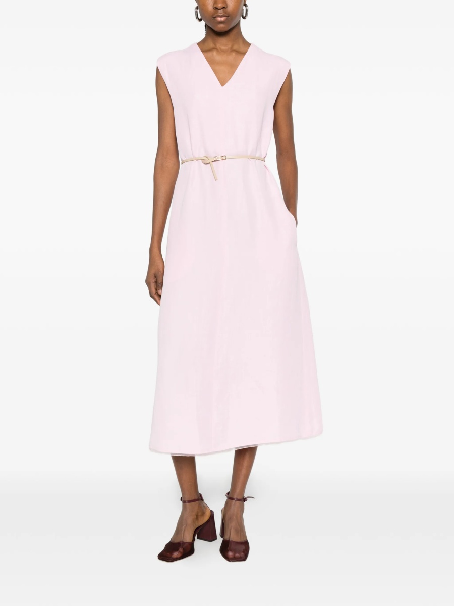Rochie de zi Fabiana Filippi roz din alama eco si in - Img 2