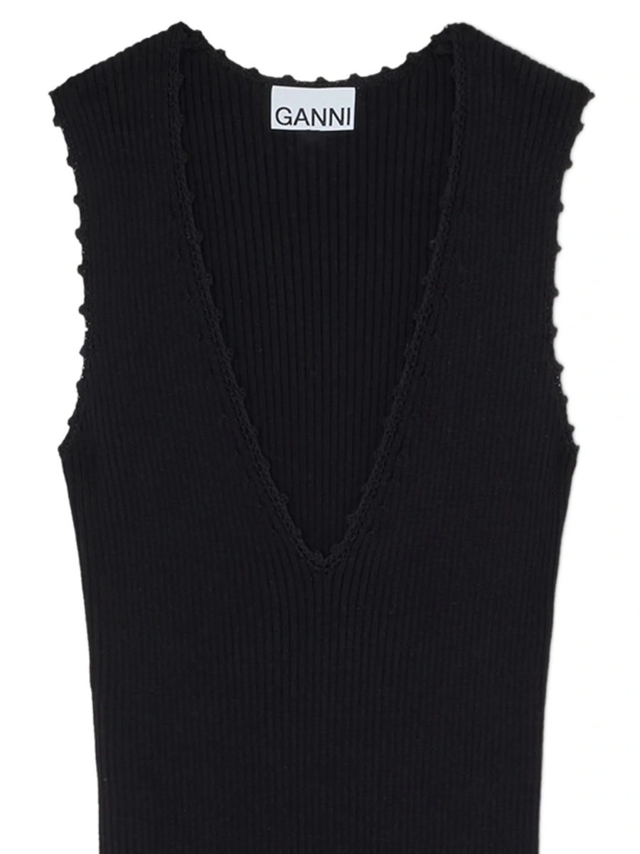 Rochie de zi Ganni neagra - Img 2