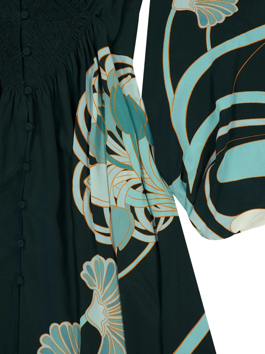 Rochie de zi La DoubleJ verde din matase - Img 4
