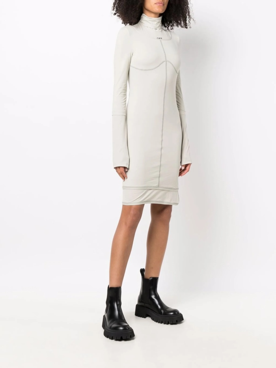 Rochie de zi Off-White gri - Img 3