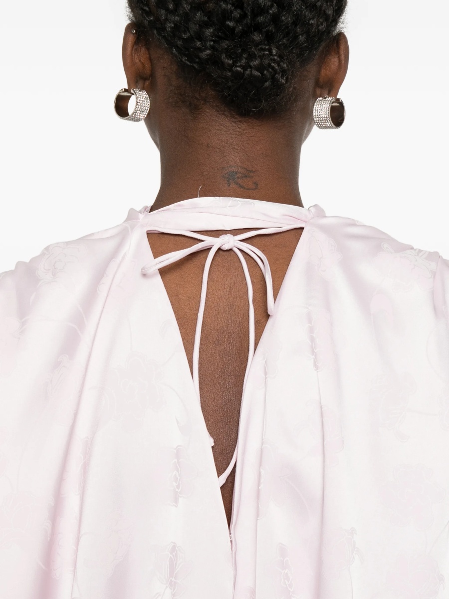 Rochie de zi ROTATE Birger Christensen roz din polyester - Img 5