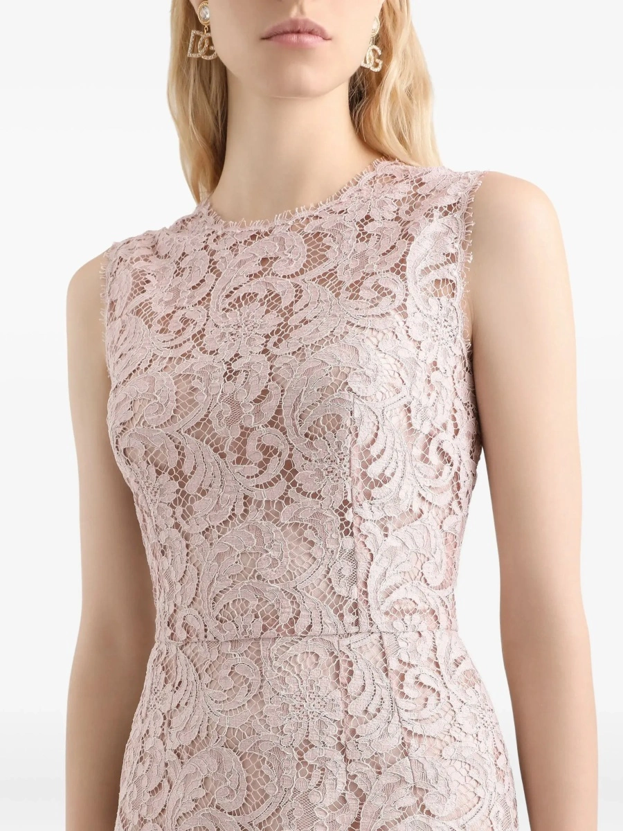 Rochie Dolce &amp; Gabbana roz din bumbac - Img 7